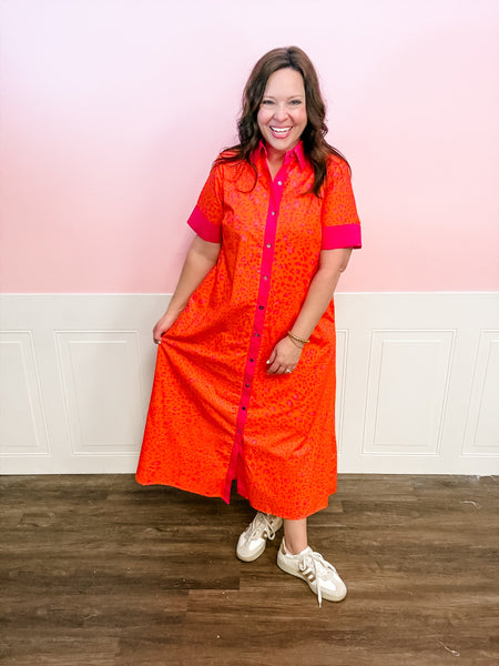 Victory Vibes Shirt Dress - Just a Small Town Girl