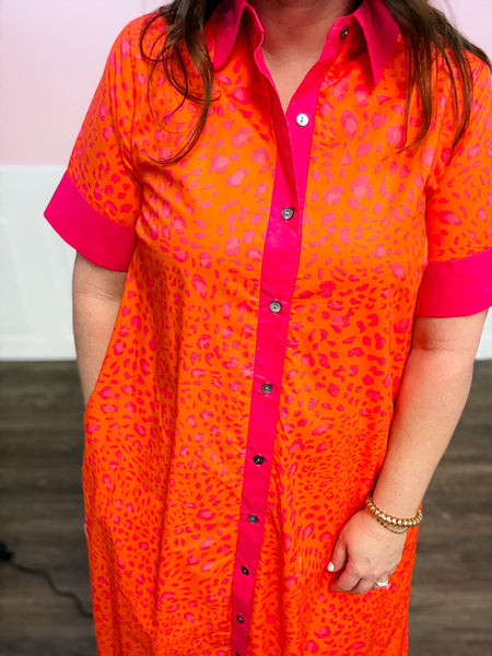 Victory Vibes Shirt Dress - Just a Small Town Girl