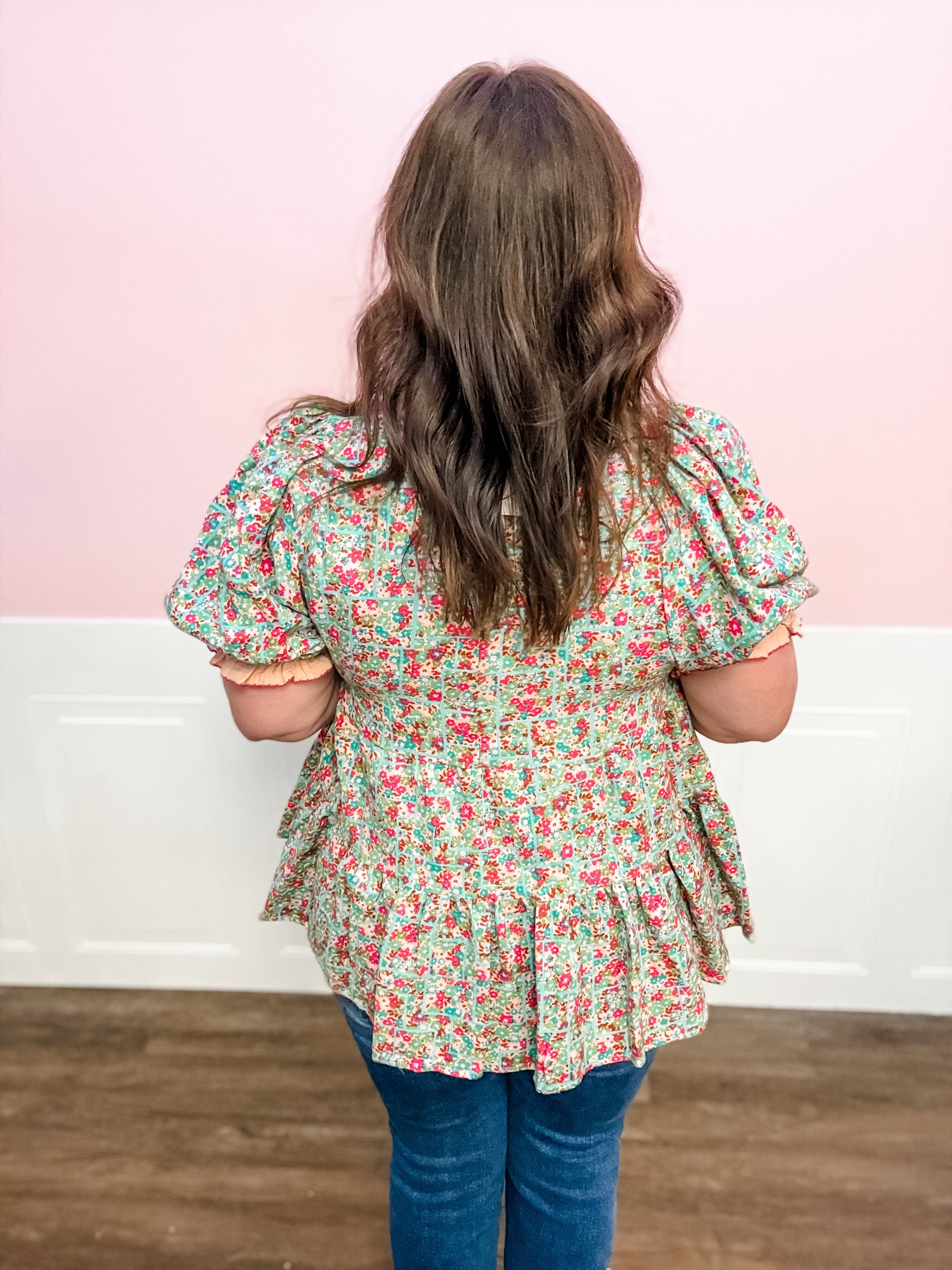 Vintage Garden Peplum Top - Just a Small Town Girl