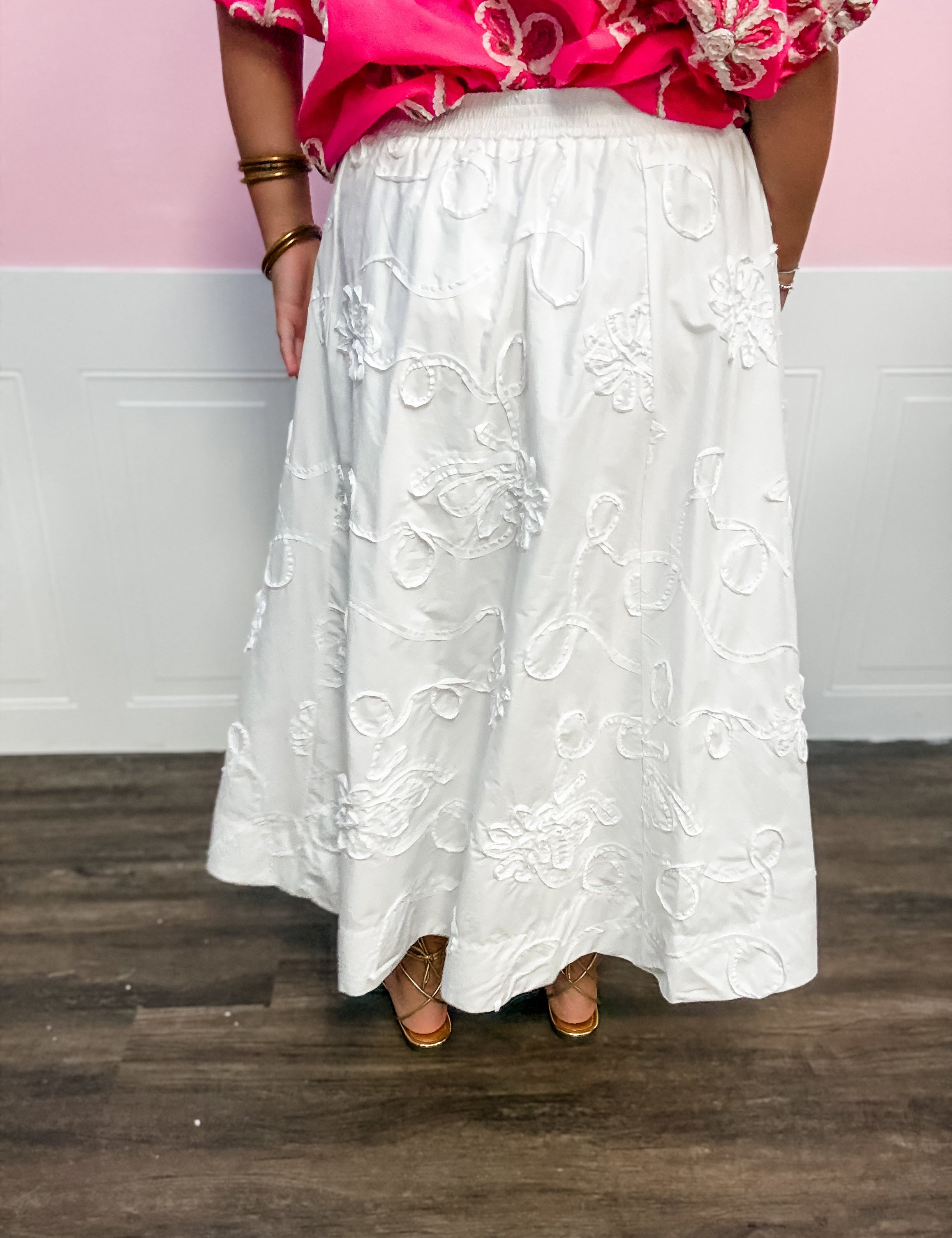 Whisper White Embroidered Skirt - Just a Small Town Girl