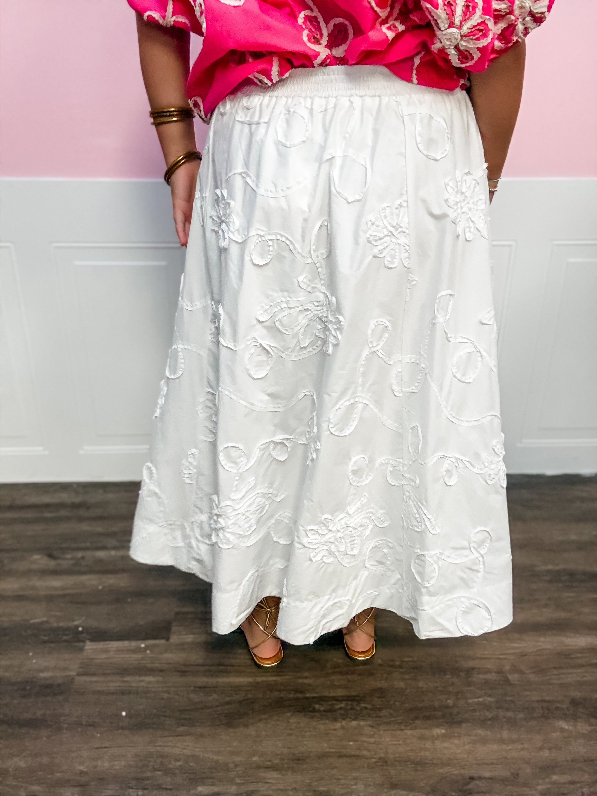 Whisper White Embroidered Skirt - Just a Small Town Girl