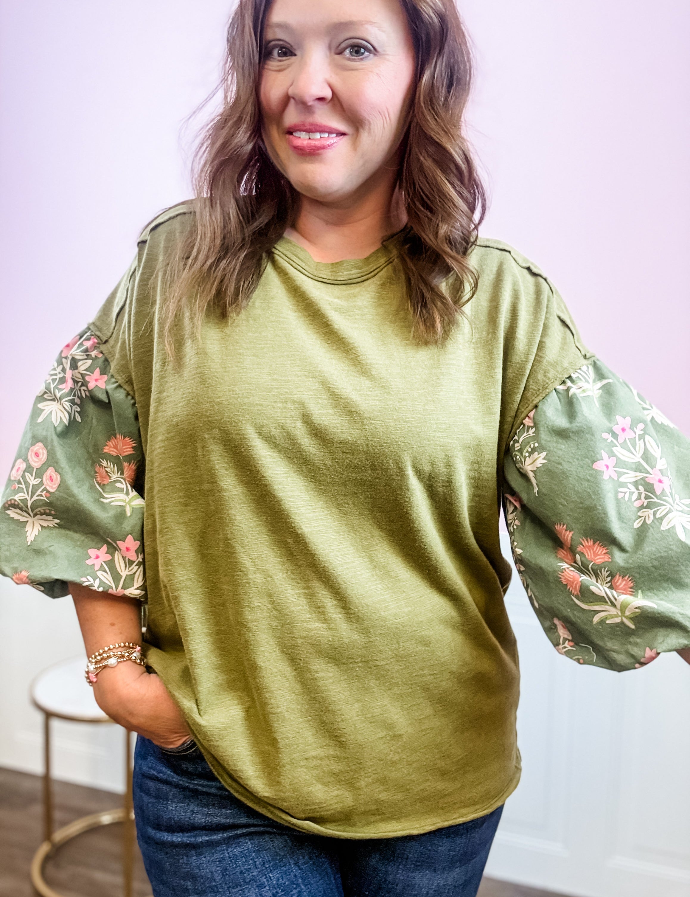 Wildflower Meadow Puff Sleeve Top - Just a Small Town Girl